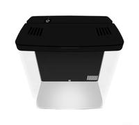 DAZZLEEX Piccolo acquario con un sistema di filtrazione a tre strati integrato pompa silenziosa per allevare pesci da combattimento gamberetti pesci rossi per casa ufficio 20 * 20 * 14 cm (nero)