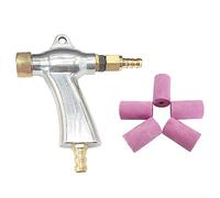 DAZZLEEX Pistola di sabbiatura a scatola portatile, kit di strumenti per sabbiatrice con 5 ugelli in ceramica per sabbiatrice
