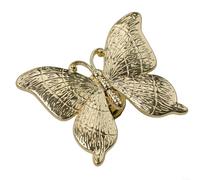 DAZZLEEX Pomello a forma di farfalla in lega di zinco per armadietti e cassetti, per decorazione di mobili nella stanza dei bambini, con finitura placcata multistrato (oro)