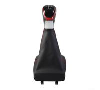 DAZZLEEX Pomello del cambio con copertura per 9N 2002-2009 5 6 marce cambio manuale in plastica e pelle artificiale nero interno upgrade (5 velocità)