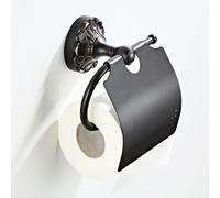 DAZZLEEX Porta rotolo di carta igienica da parete con deflettore integrato con protezione contro gli spruzzi d'acqua per il bagno di casa dell'hotel