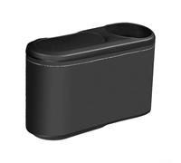 DAZZLEEX Portabicchieri per auto, ombrello e bidone della spazzatura per montaggio anteriore o posteriore all'interno del veicolo, in materiale ABS nero (pelle nera)