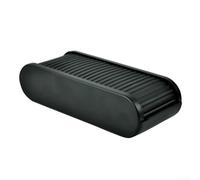 DAZZLEEX Portamonete per auto, organizer con coperchio flessibile, in materiale ABS, nero, 17 x 7 x 4 cm, per uso interno auto, ufficio, casa