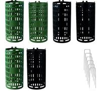 DAZZLEEX Protezione per tronco d'albero, confezione da 6, con diametro regolabile e gancio di bloccaggio, offre una protezione traspirante contro i danni mentre supporta le condizioni di crescita