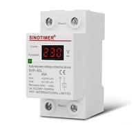 DAZZLEEX Relè di Protezione Tensione Interruzione Automatica per sovratensione 40A Carichi massimi 230 V CA 50/60 Hz Rialimentazione 1 Minuto con Alimentazione Normale