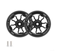 DAZZLEEX Ruota pieghevole per bicicletta, 70 mm, in lega di alluminio, gomma di ricambio con cuscinetto per Brompton per 3Sixty, accessori per biciclette pieghevoli (nero)