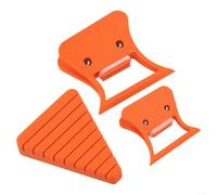 DAZZLEEX Set con clip e blocco pieghevole con pinze per una presa sicura su piume, flashabou e capelli per migliorare le presentazioni di doppiaggio, in plastica arancione (set da tre pezzi)