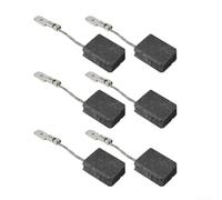 DAZZLEEX Set di 6 spazzole di carbone di ricambio per smerigliatrice angolare Metabo 15-150, parti di riparazione motore con filo e molle a spazzola, 6 x 12,5 x 15,3 mm, carbonio e M