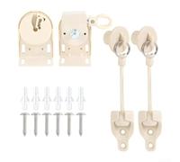 DAZZLEEX Set di base per tenda da esterno antivento con anello di tiraggio, copertura terminale per tapparelle avvolgibili, ricambio per porta avvolgibile, 15,2 cm, componenti in ABS bianco e nero