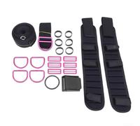 DAZZLEEX Set di imbracatura regolabile per immersioni subacquee con spallina in neoprene e hardware in acciaio inossidabile per accessori backplane BCD nero (rosa)