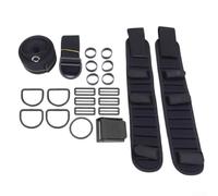 DAZZLEEX Set di imbracatura regolabile per immersioni subacquee con spallina in neoprene e hardware in acciaio inossidabile per accessori backplane BCD nero (nero)