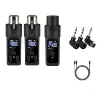 DAZZLEEX Sistema wireless per microfono, banda di frequenza 2,4 GHz, lunga distanza di trasmissione per microfoni dinamici e a condensatore, mixer o sistemi PA (2 per condensatore)