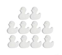DAZZLEEX Spugna assorbente a forma di anatra, confezione da 10 pezzi, per piscina, spa, bagno, soluzione per la pulizia della casa, colore bianco, 12 x 3 x 12 cm