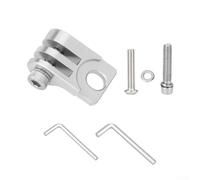 DAZZLEEX Staffa di montaggio pieghevole in lega di alluminio per manubrio Brompton, con viti e chiave esagonale, colore nero (argento)