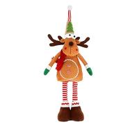 DAZZLEEX Statuetta natalizia telescopica in piedi, renna in piedi, decorazione natalizia con alce in piedi, per le vacanze, l'inverno, centrotavola, decorazione per la casa e il giardino (A)