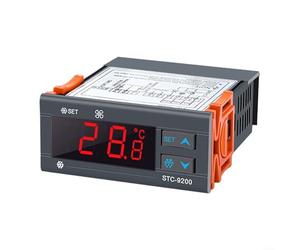 DAZZLEEX STC-9200 - Termostato elettronico digitale con doppi sensori per la refrigerazione e lo sbrinamento della ventola, compatibile con congelatore a freddo 220 V AC