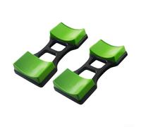 DAZZLEEX Supporto per 2 manubri in ABS per casa, palestra, fitness, verde, staffa di stoccaggio per bilanciere, previene il rotolamento, dimensioni A 19,4 x 10 cm, B 24,5 x 10,5 cm (A)
