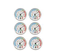 DAZZLEEX Termometro igrometro termo analogico con controllo del clima della stanza, temperatura interna ed esterna, 6 pezzi, display LCD