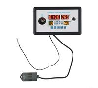 DAZZLEEX Termostato automatico dell'incubatore di controllo dell'umidità della temperatura per la cova delle uova con display a quattro schermi e timer per conto alla rovescia, bianco e nero, 150 x 88
