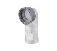 DAZZLEEX Tubo di scarico per lavello in PP trasparente con valvola di ritegno a gomito deodorante e design anti-riflusso, per impianti idraulici di cucina o bagno, tubo di drenaggio rapido da 45 mm