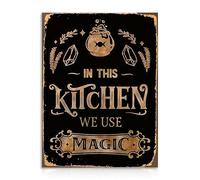 Dazzlewall Poster Arte Murale Boho Magia Nera, Quadro Vintage Insegna Cucina della Strega per Decorazione Witch, 30x40 cm Senza Cornice