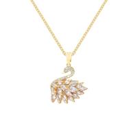 Dazzling Swan Necklace Elegant Adjustable Dazzling Swan Pendant Necklace
