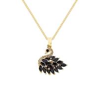 Dazzling Swan Necklace - Shiny Pendant Jewelry, Adjustable Chain Accessory