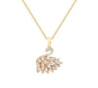 Dazzling Swan Necklace - Shiny Pendant Jewelry, Adjustable Chain Accessory