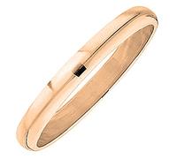 Dazzlingrock Collection Anello nuziale unisex da uomo 18 carati, 3 mm, bombato, lucido, vestibilità tradizionale, oro rosa, oro rosa, Oro rosa, N/A