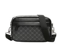 DAZZLUXE 1 borsa a tracolla da uomo, borsa a tracolla nera, grande borsa da uomo, impermeabile e resistente all'usura, borsa casual alla moda (nero e grigio), nero/grigio