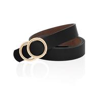 DAZZLUXE 1 cintura ad anello da donna, colore nero, da donna, per jeans, vestiti e altro (nero), Nero , Taglia unica