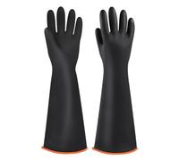 DAZZLUXE 1 paio di guanti in plastica, robusti guanti in gomma, guanti da lavoro impermeabili, resistenti agli acidi e agli alcali (45 cm)