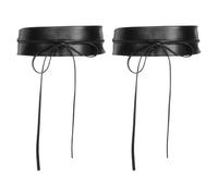 DAZZLUXE 2 Cinture Da Donna, Cinture In Pelle Per Donna, Cintura Larga Nera Cintura Elastica Larga Cintura Larga Per Vestiti Da Donna, Corsetto, Accessori Pirata Per Donna, Nero , Taglia unica