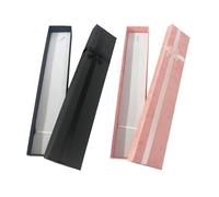 DAZZLUXE 2 contenitori per gioielli, collane, bracciali, scatole regalo, scatola espositori, cofanetto lungo, scatola regalo (nero, rosa)