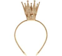 DAZZLUXE 2 fasce per la corona, corona dorata glitterata, corona glitterata rosa rossa, corona di compleanno, corona regina, accessori per capelli dorati, corona per bambini