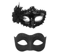 DAZZLUXE 2 maschere con paillettes, set di maschere veneziane, maschere in maschera, maschera per feste, maschera per occhi sexy, maschera, maschera, maschera, adatta per spettacoli sul palco,