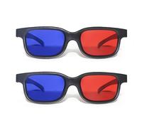 DAZZLUXE 2 occhiali 3D rossi e blu, occhiali 3D, occhiali da sole 3D, occhiali da sole 3D, lenti anti-appannamento e anti-graffio, adatti per spettacoli di luce, feste in vacanza, home theater, cinema