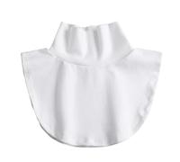 DAZZLUXE 2 Pezzi Collare Falso Rimovibile Donna - Collo Morbido in Cotone per Maglioni, Abiti, Camicie (Bianco, Nero), Taglia Unica