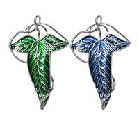 DAZZLUXE 2 spille con foglie d'elfo, spille medievali, spille da donna, spille personalizzate, spille vintage, perfette per gli amanti degli anelli e gli amanti degli hobbit, resina