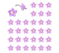 DAZZLUXE 30 fermagli per capelli a forma di fiore di giglio, accessori per capelli, piccoli fiori, accessori per capelli, accessori per lo styling dei capelli, fermagli per capelli viola