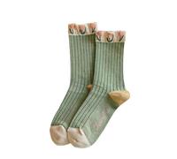 DAZZLUXE 4 paia di calzini in cotone, calzini da donna in cotone, calzini floreali, calzini carini, calzini alla moda, calzini casual in cotone, calzini caldi in cotone, perfetti per Pasqua,