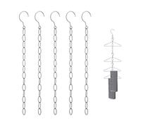 DAZZLUXE Catena appendiabiti da 5 pezzi, contenitore appendiabiti multipli per risparmiare spazio, grucce salvaspazio, spazio nell'armadio, appendiabiti separati per camera da letto