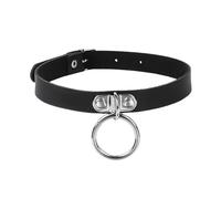 DAZZLUXE Collare Gotico in Pelle Nera, PU Punk da Donna, Breite 2 cm, Länge 43 cm, Pelle Sintetica