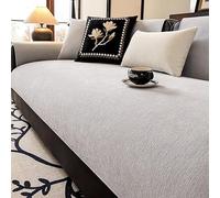 Dazzluxe Copertura per Divano 1/2/3/4 Posti, Copridivano in Chenille Antiscivolo, Copricuscini per Divano Lavabili per Tutte le Stagioni, Protezione per Mobili Amica degli Animali, 90x120cm - Grigio