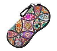 DAZZLUXE Custodia per Occhiali Stampata, Adatta per Occhiali da Sole e da Vista, Alla Moda per Viaggi, Pendolari e Affari (17,9 x 8,5 cm)