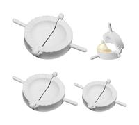 DAZZLUXE PASTA_MAKER - Stampo a forma di gnocchi a mezzaluna, per la produzione di gnocchi (6,8 cm, 7,8 cm, 8,8 cm), in plastica, bianco, manuale, PASTA_MAKER