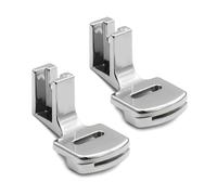 DAZZLUXE Piedino per macchina da cucire argento 2 pezzi, accessori universali per macchine da cucire, piede per arricciatura, piede per orlo, adatto per tessuti di spessore fine a medio