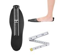 DAZZLUXE Set di 1 misuratore per piedi, misura del piede, misuratore di scarpe per bambini, misuratore di piedi, misuratore per adulti, scarpe per scarpe EUR-UK, adatto per uomini, donne (nero)