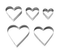 DAZZLUXE Set di 5 stampi a forma di cuore per biscotti, torte e dolci