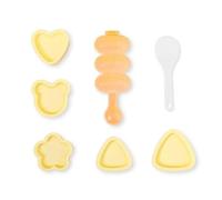 DAZZLUXE Set di 7 stampi per sushi, forma per la produzione di palline di riso, strumento per integratori alimentari per bambini, antiaderente, forma triangolare a forma di palla di riso
